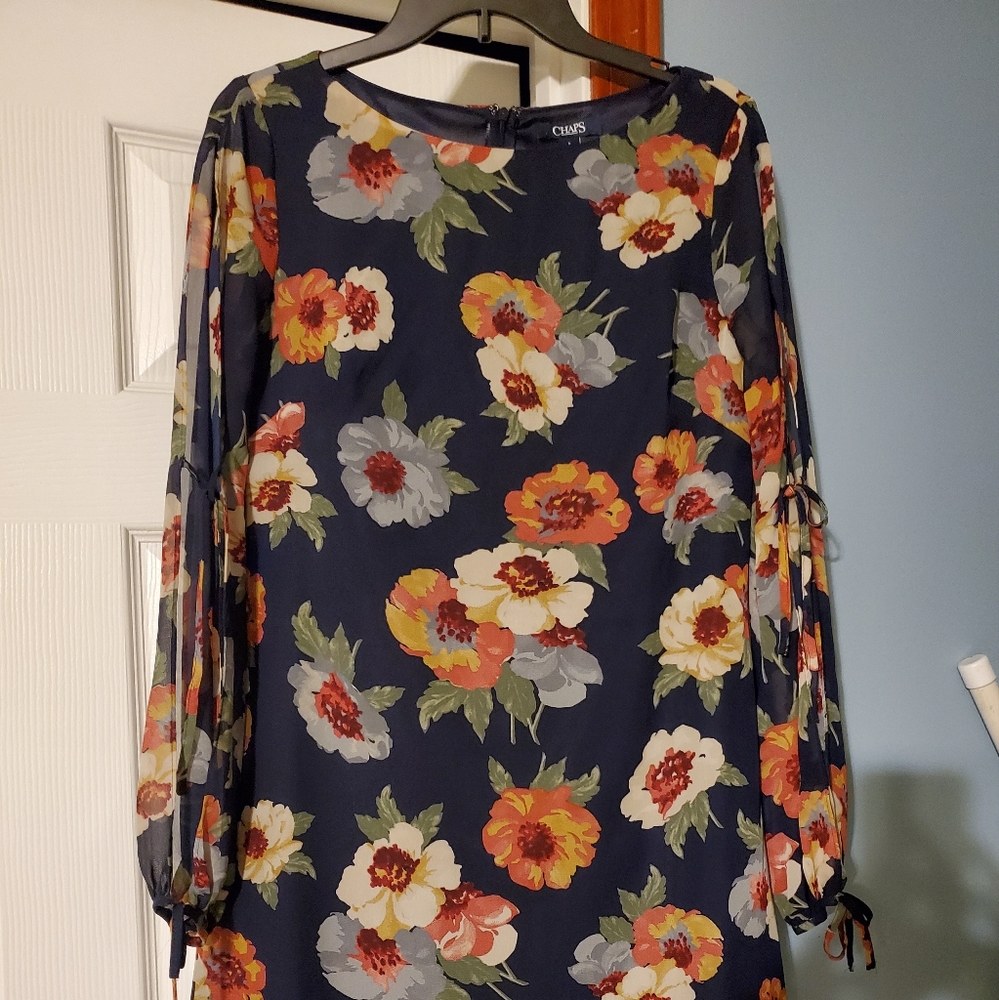 Navy floral dress